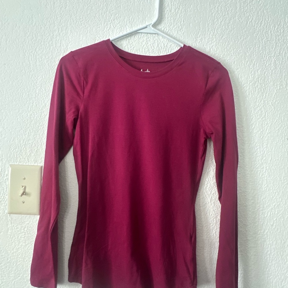 Veto Maroon Cotton Blend Top